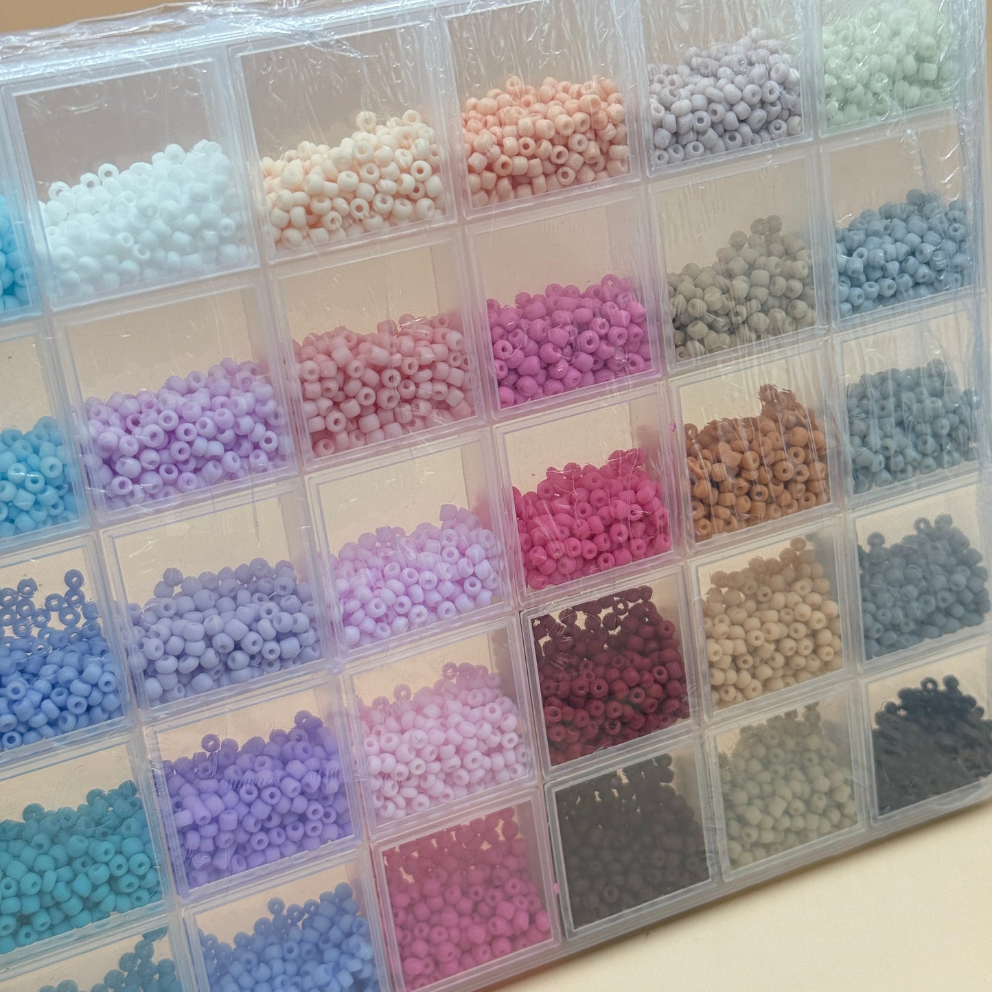 Pastel Seed Bead Kit – 40 Colour with Storage Box
