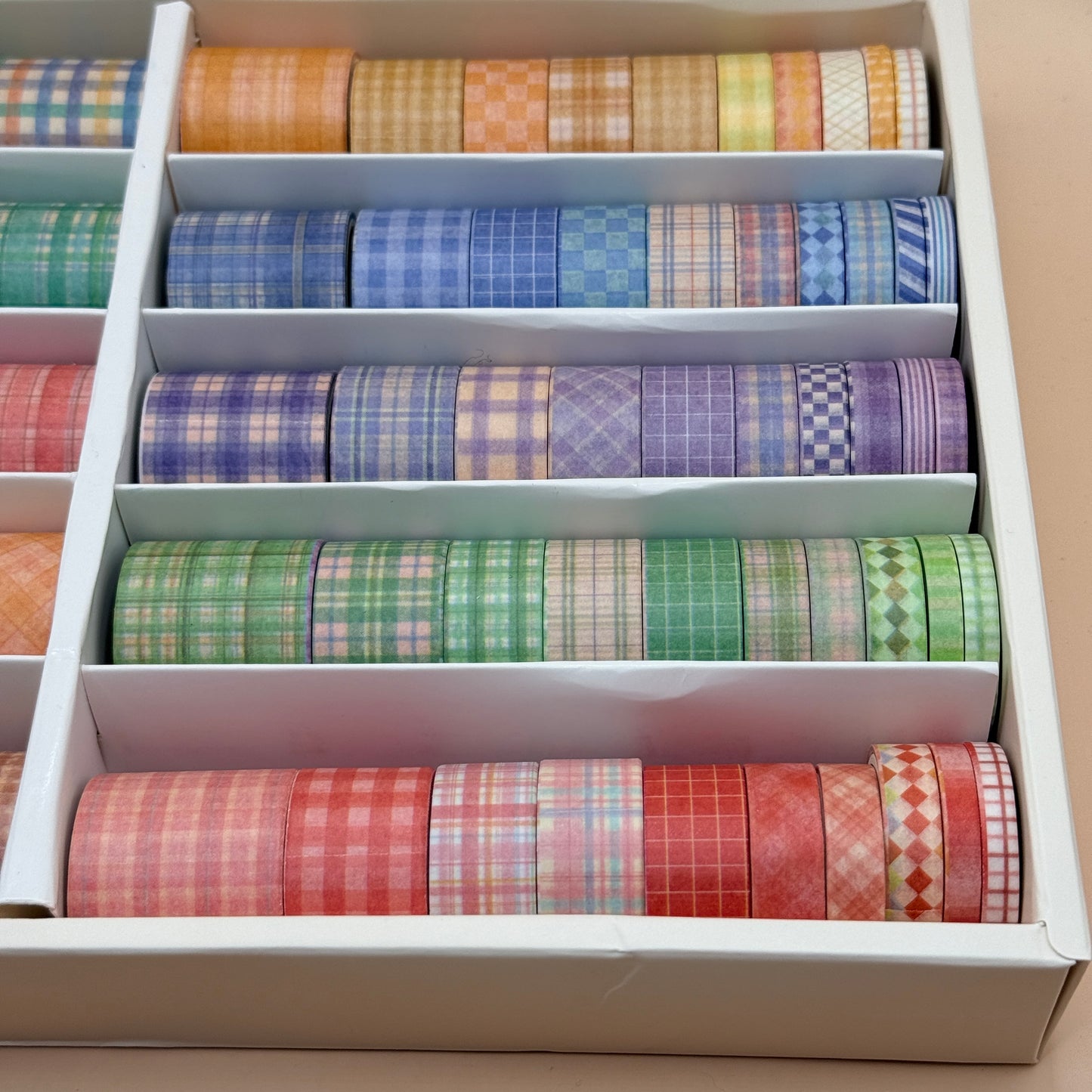 Pastel Plaid Washi Tape Set 100 Rolls