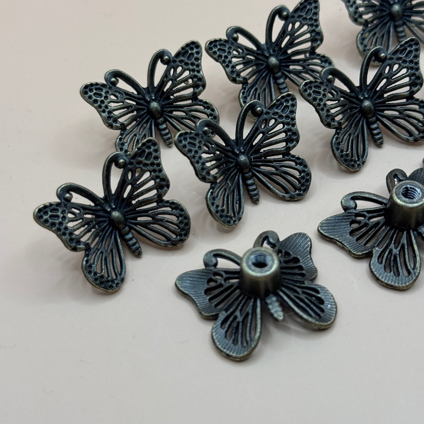 Vintage Style Butterfly Cabinet Knobs Set – 10 Pieces