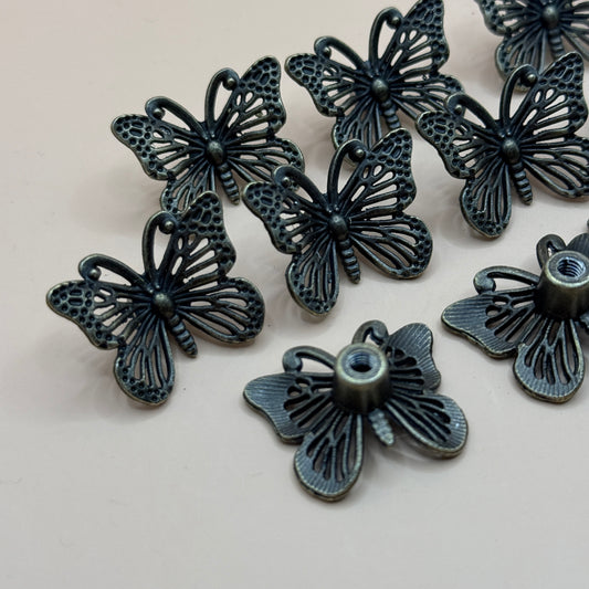 Vintage Style Butterfly Cabinet Knobs Set – 10 Pieces
