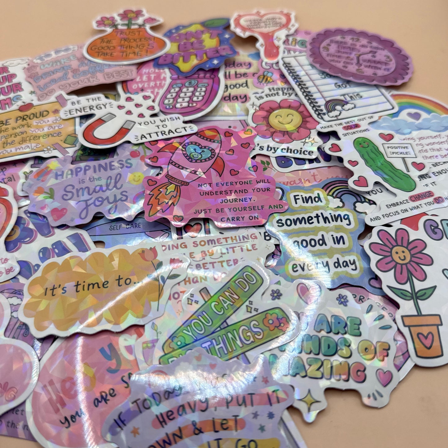 Inspirational Holographic Sticker Pack