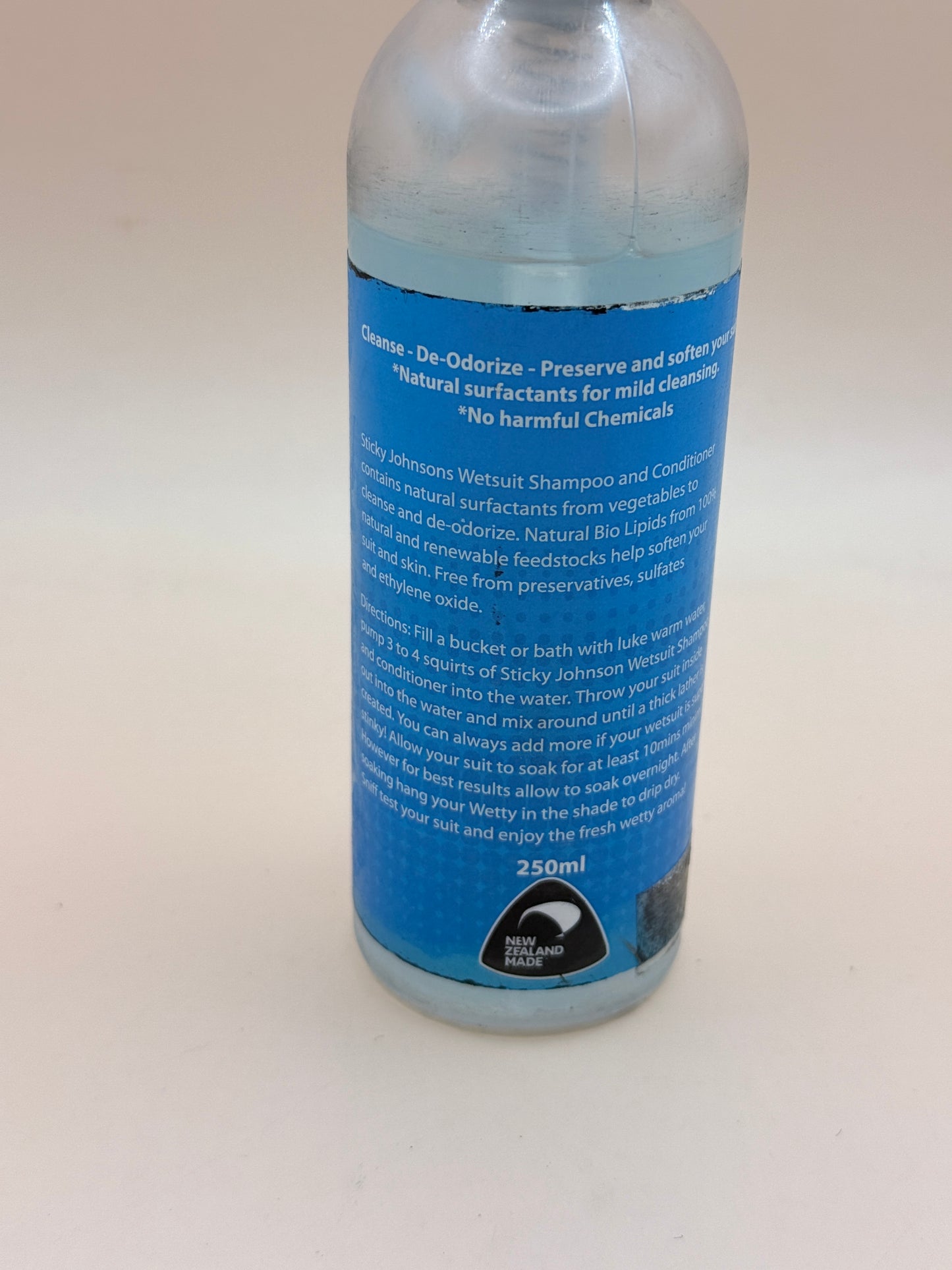 Sticky Johnson Wetty Wash Wetsuit Shampoo & Conditioner 250mL
