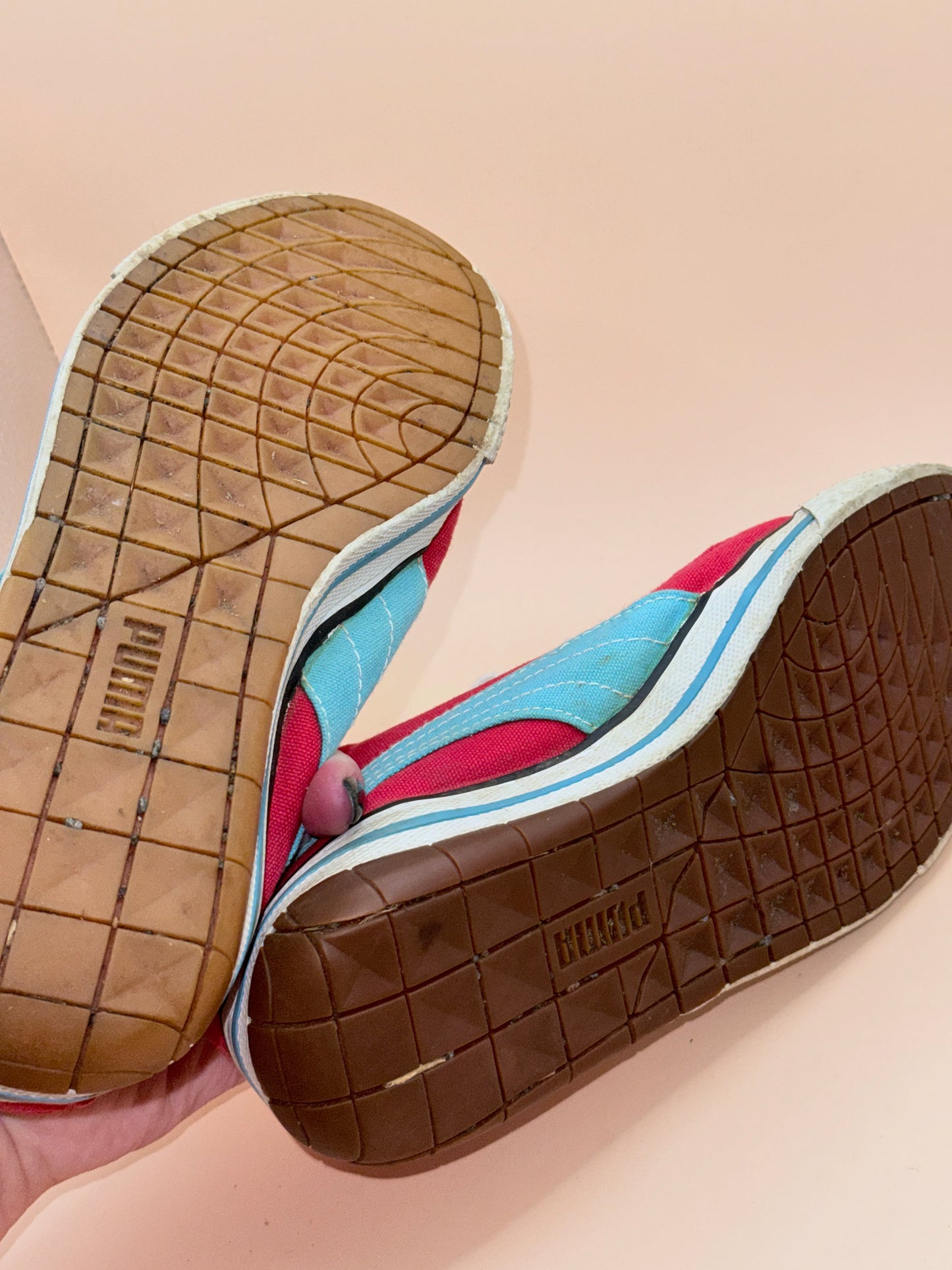 Puma Pink & Blue Canvas Sneakers – Women’s US 5 / UK 4
