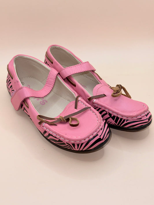 DICA.T’S Pink Zebra Mary Jane Flats – Girls Size 37