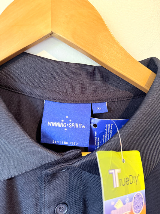 Winning Spirit Blue Polo Shirt Truedry Size XL — New