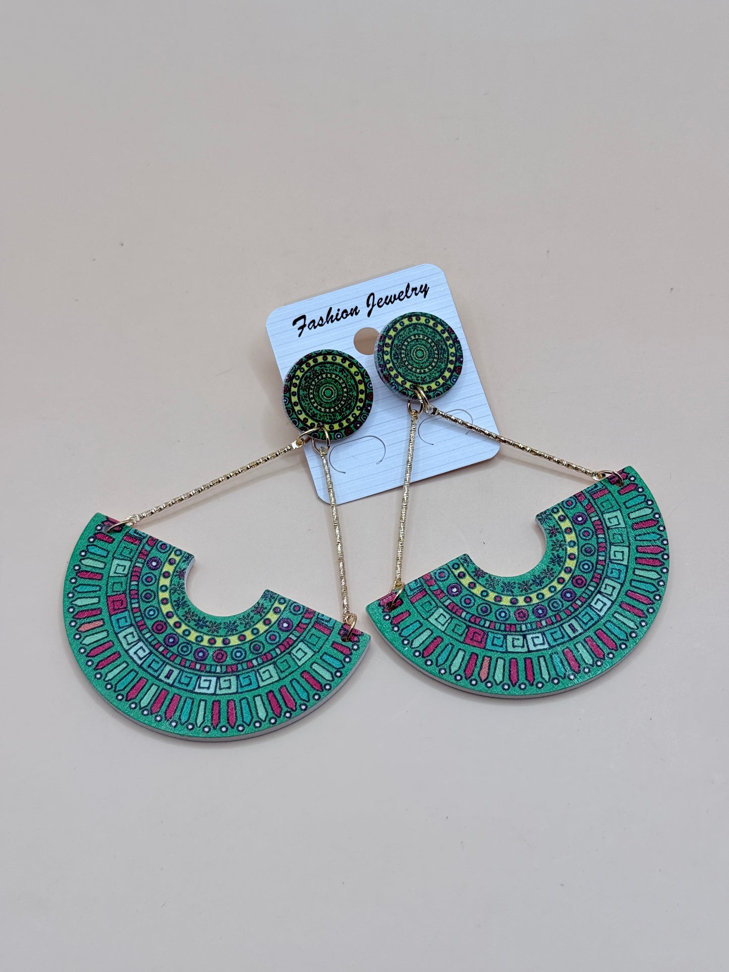 Boho Fan Drop Earrings Fashion Jewellery