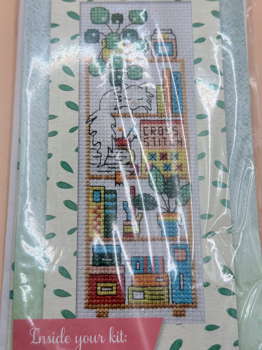 Read & Relax 2-in-1 Bookmark and Card Kit – Cross Stitch Craft Set
