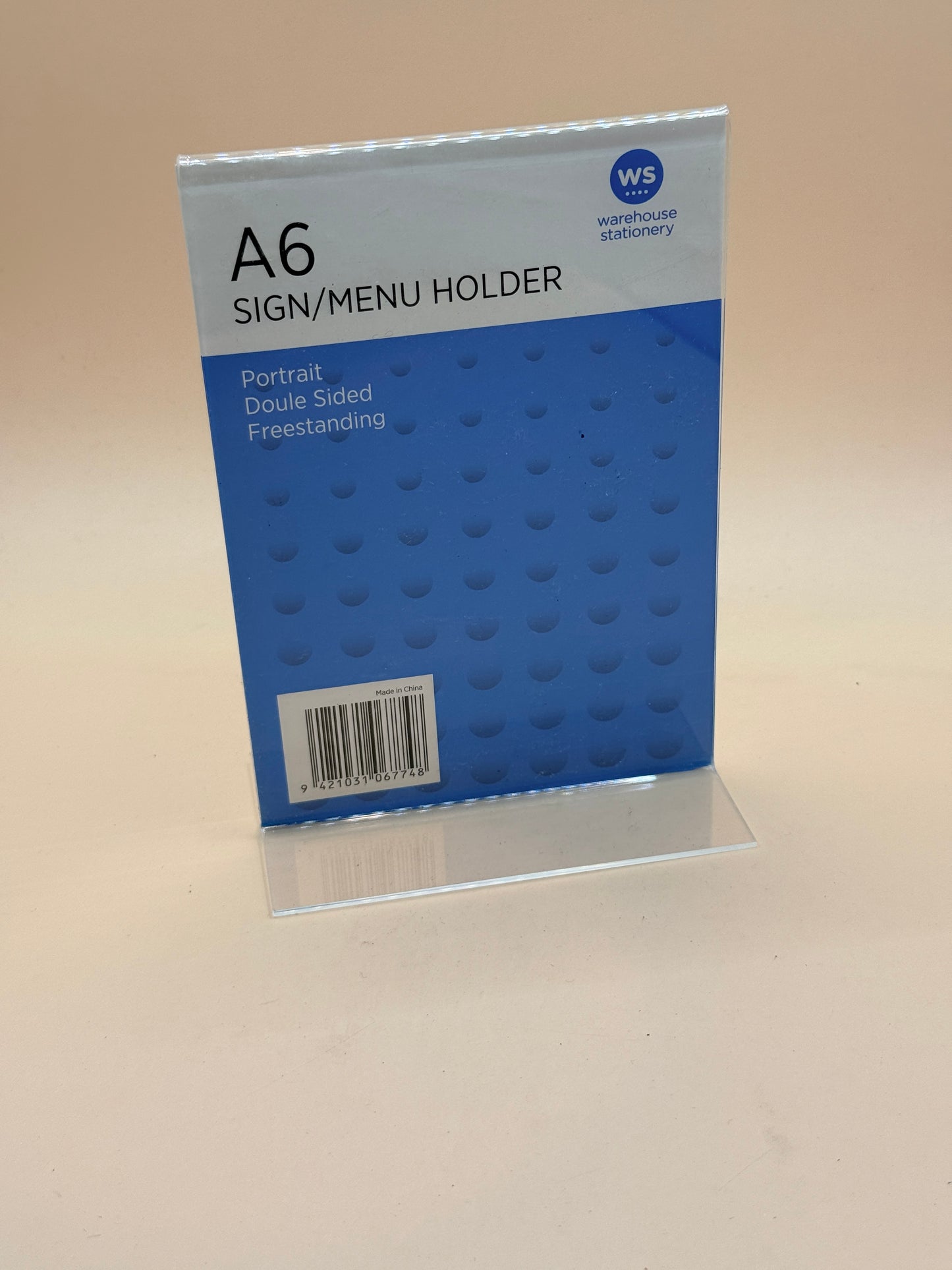 WS A6 Sign & Menu Holder