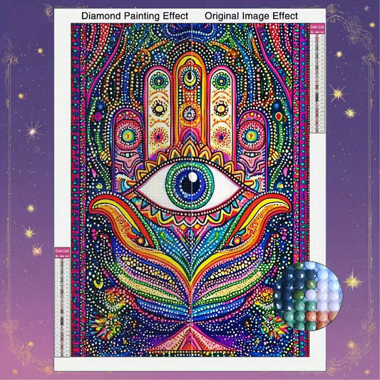 30x40cm Palm & Eye Diamond Art Kit