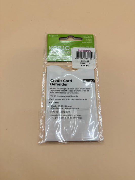 Korjo Credit Card Defender RFID Blocking Sleeves – Pack of 3