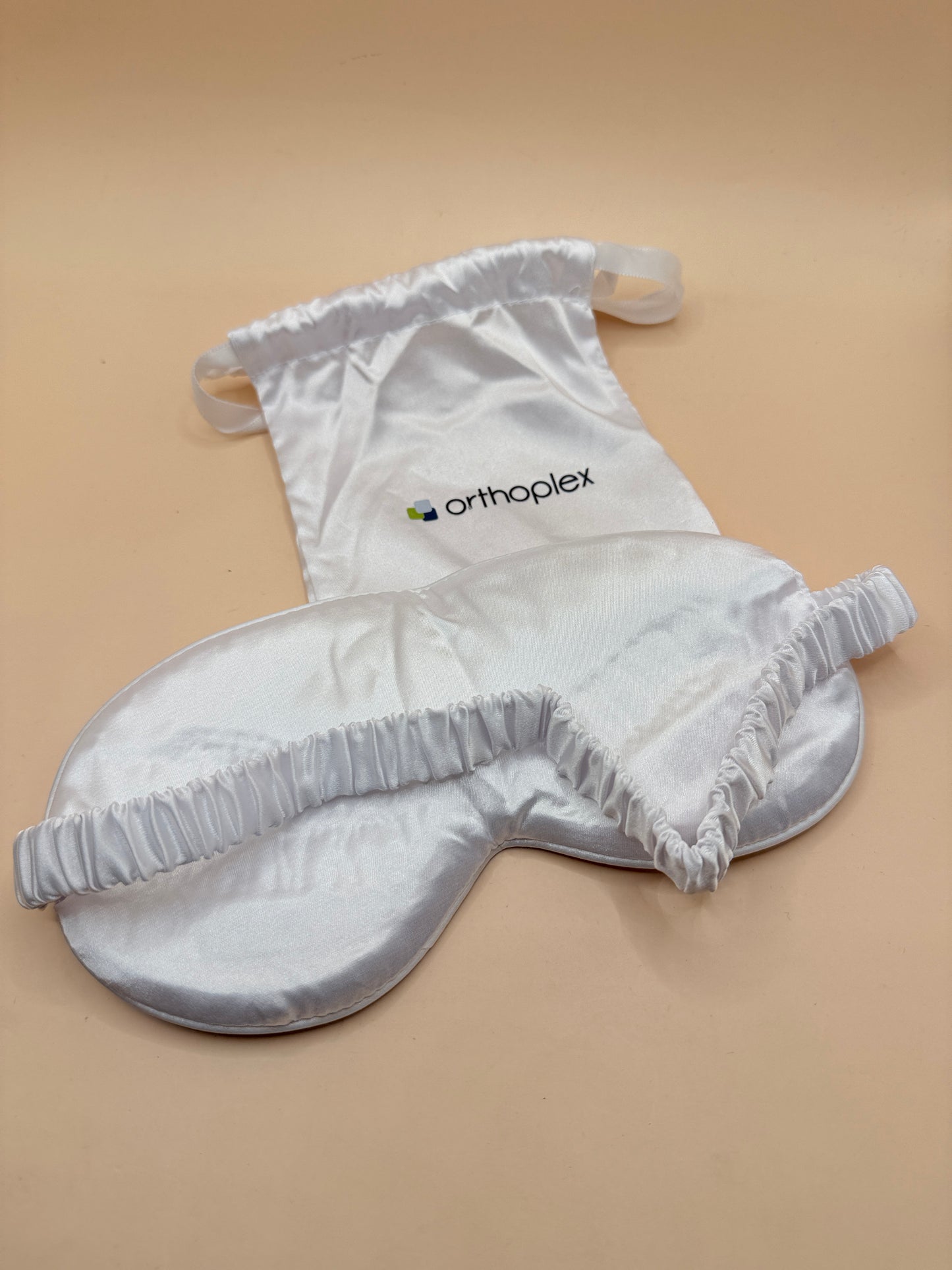 Orthoplex Satin Sleep Eye Mask with Drawstring Storage Pouch