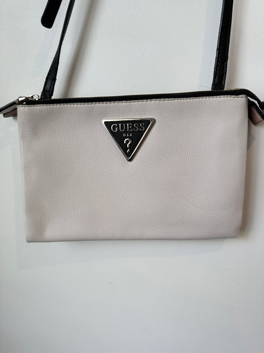 Guess White & Black Crossbody Bag Small