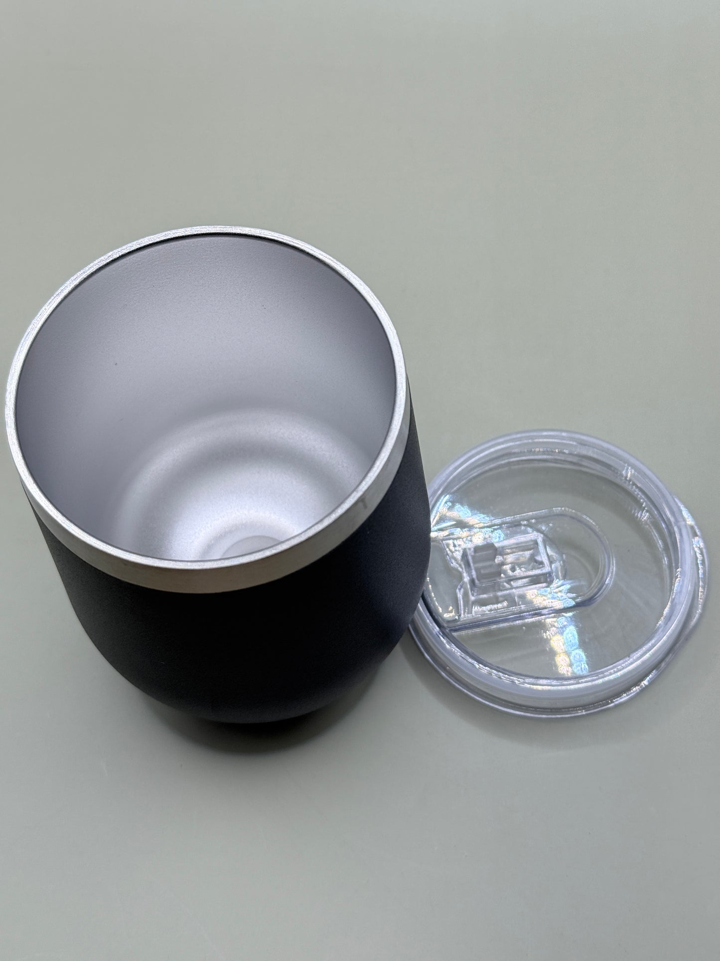 Black Insulated Tumbler with Monogram “M” – Stainless Steel Travel Cup