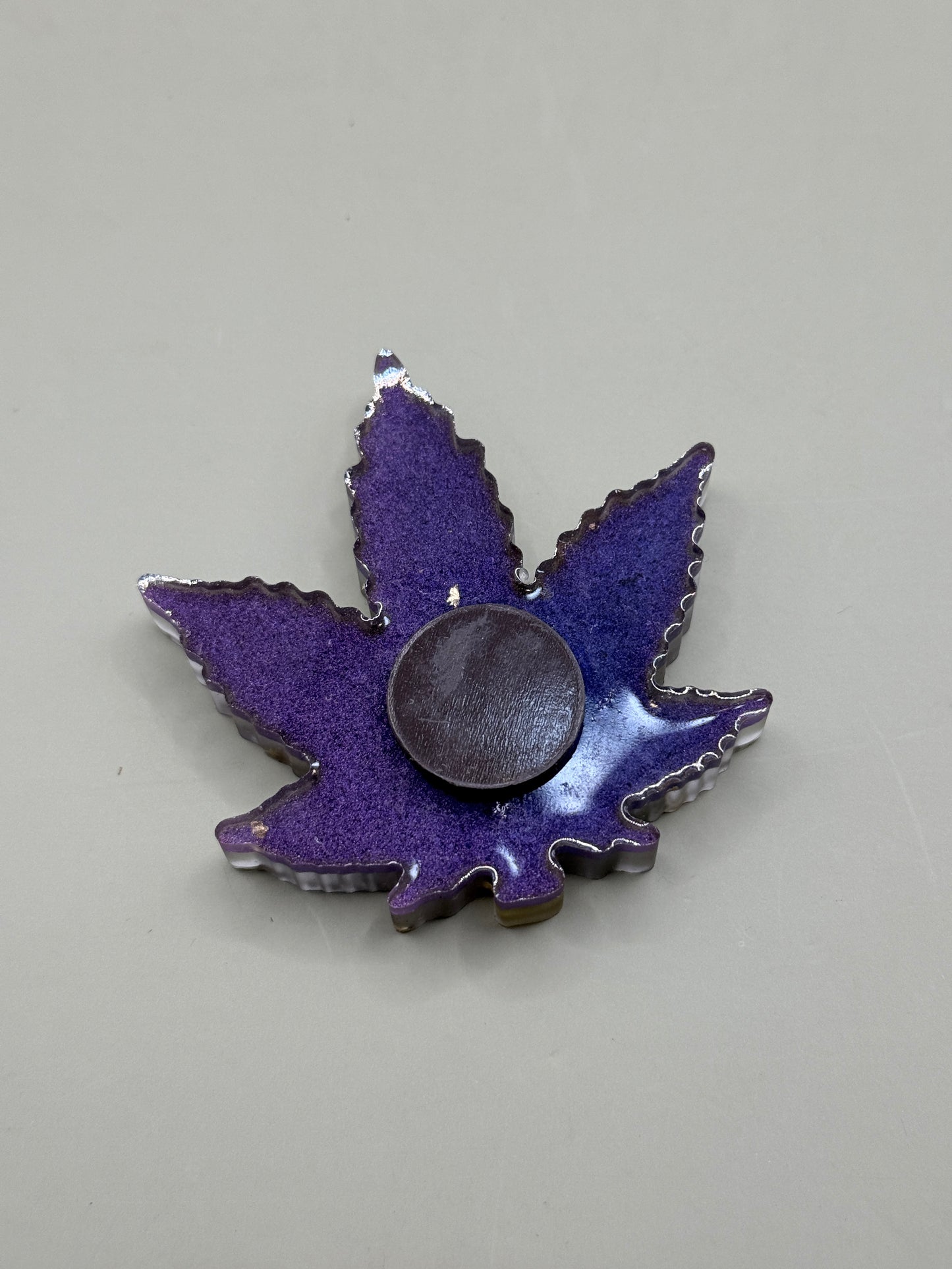 Purple Resin Marijuana Leaf Fridge Magnet