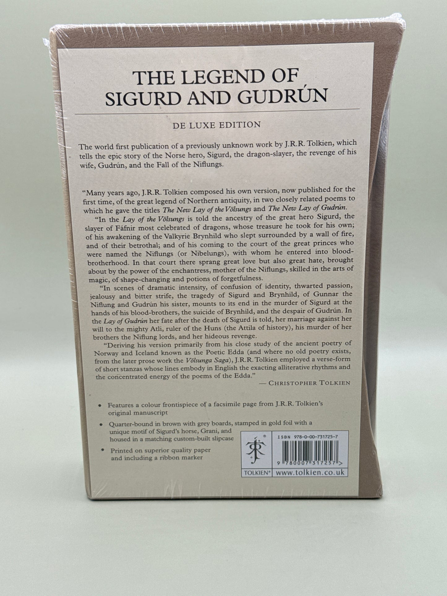 The Legend of Sigurd and Gudrún (Harper Collins Boxed De Luxe Edition) by J.R.R. Tolkien
