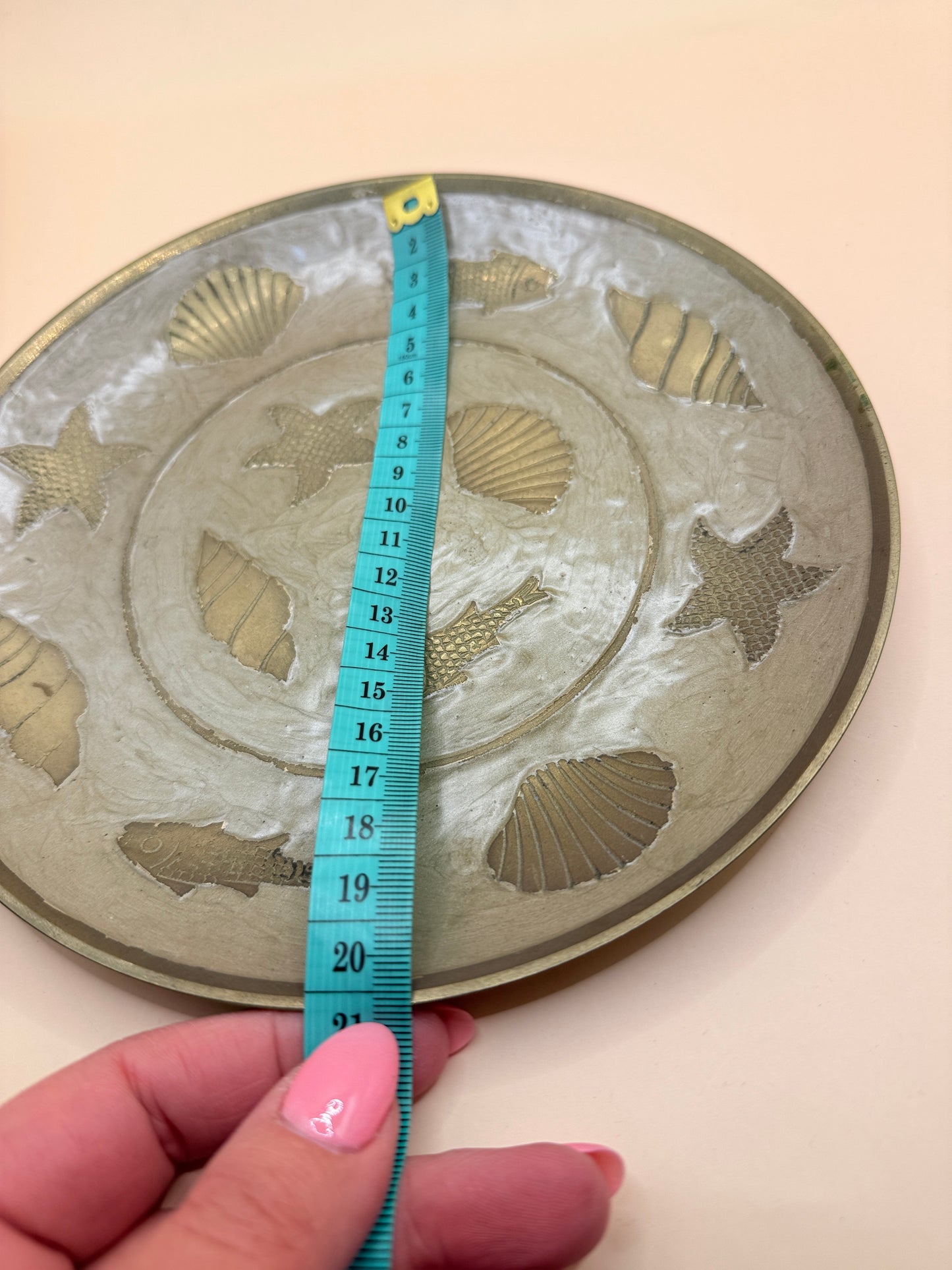 Coastal Seashell Decorative Display Plate