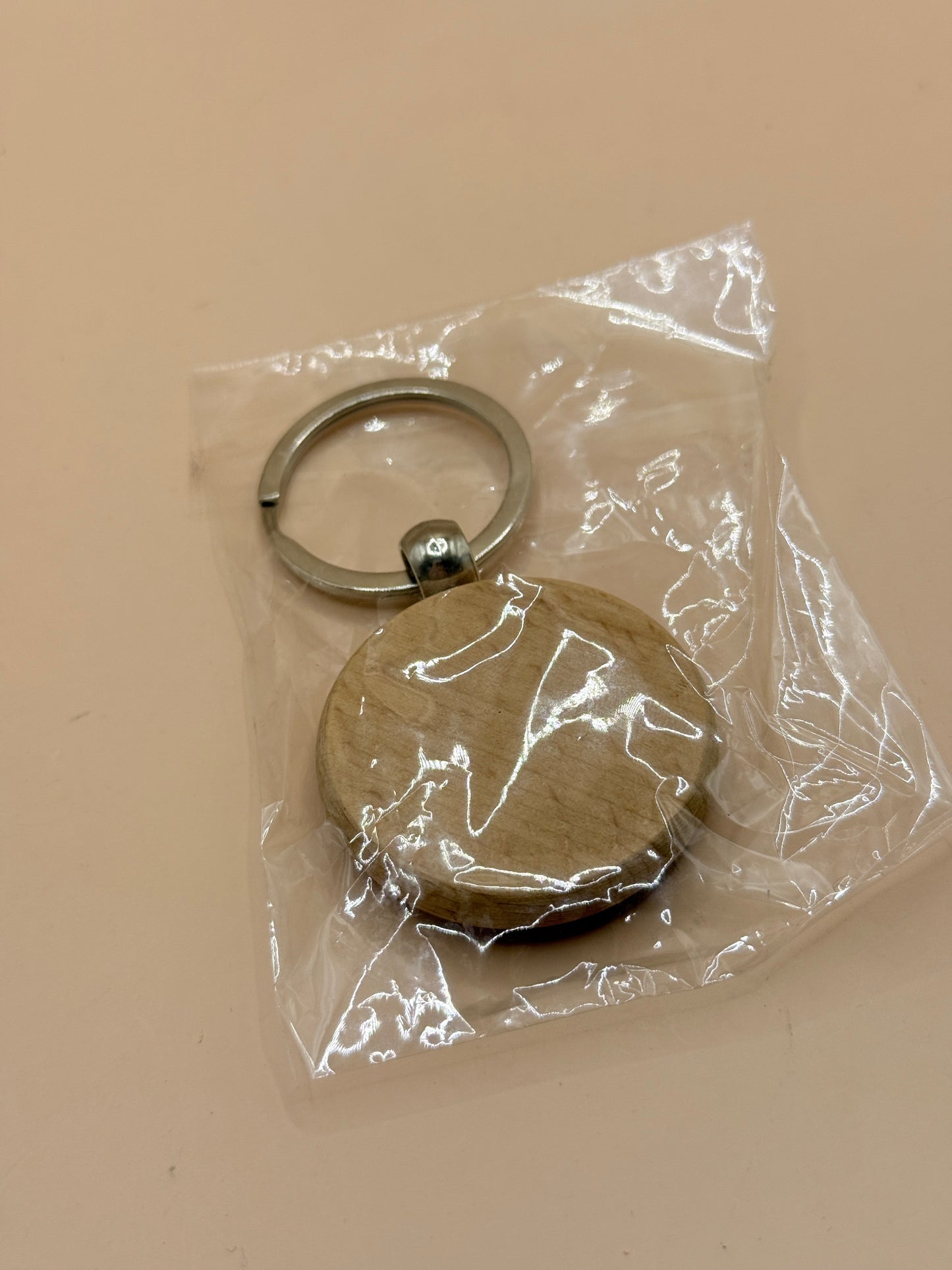 Wooden Koru Keyring – Paua Shell Style Print