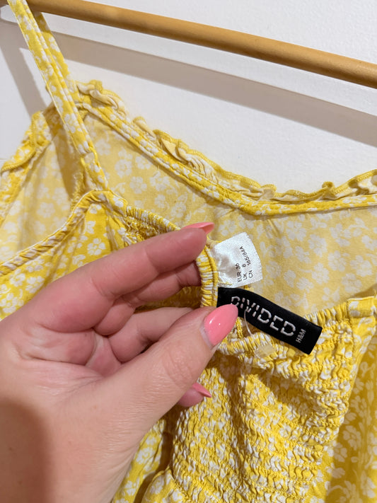 H & M Divided Floral Mini Dress Size 8