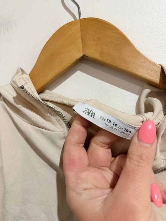 Zara Colorblock Quarter-zip Hoodie Size 13-14