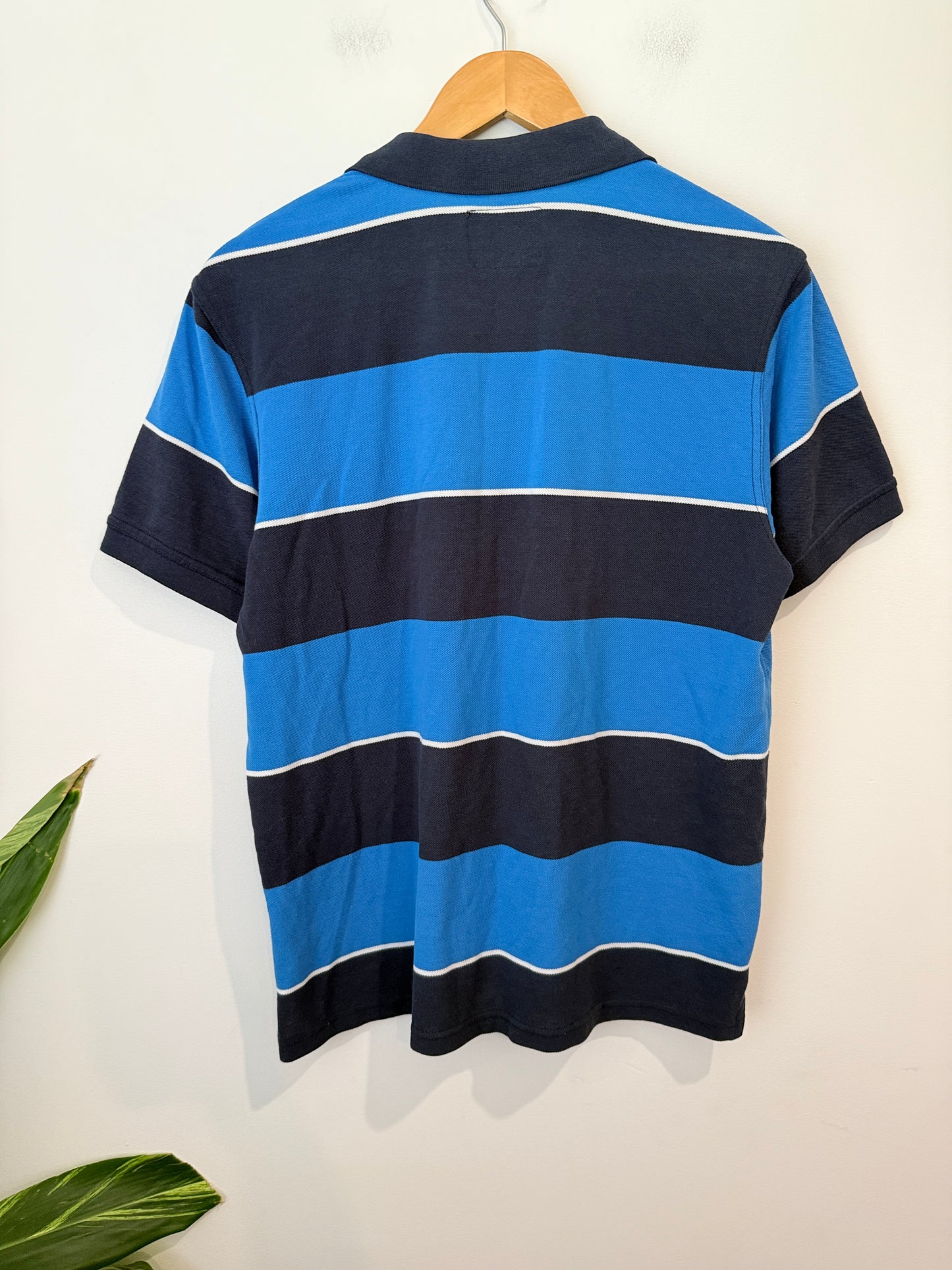 Match Striped Polo Shirt Size M