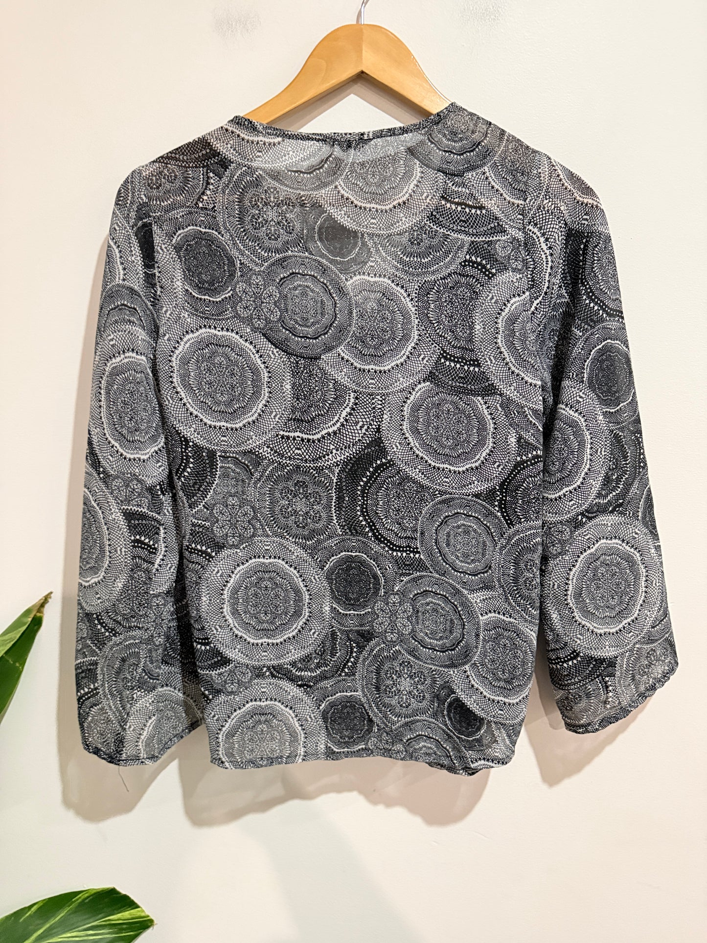Fig Long-sleeve Paisley Top