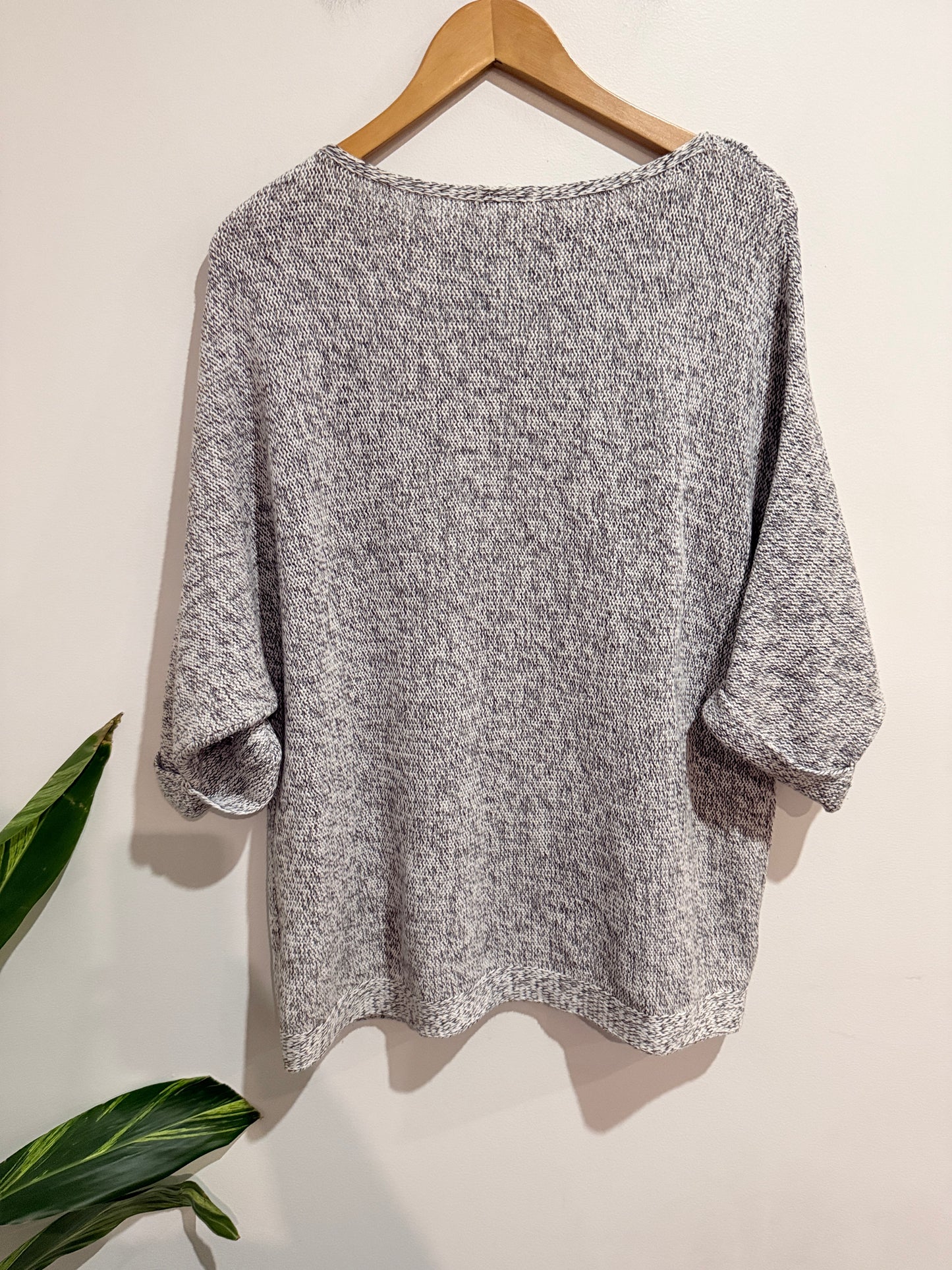 H & M Basic Marled Knit Sweater Size L
