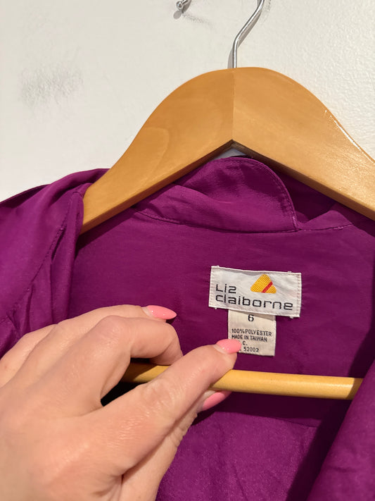 Liz Claiborne Button-front Blouse Size 6 | U/Arm to U/Arm 51cm