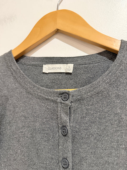 Glassons Ribbed Cardigan Size L