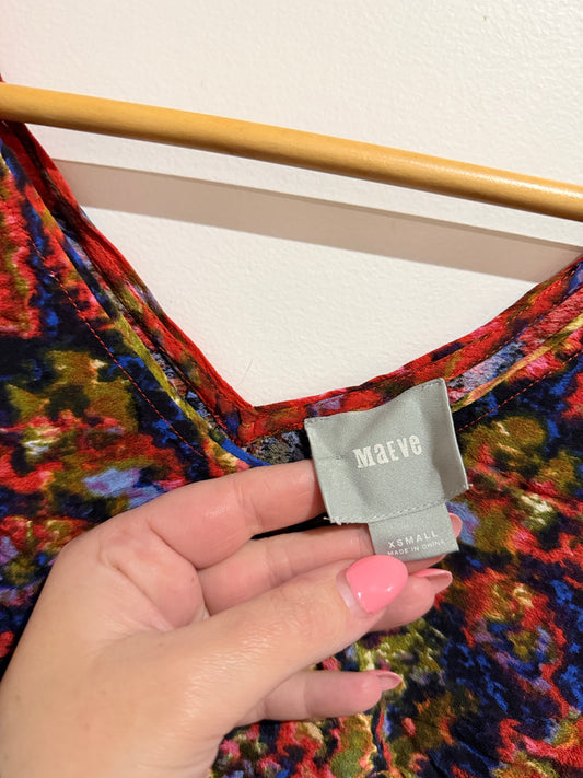 Maeve Paisley Print Shift Dress Size XS