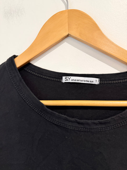 S.Y Long Sleeve Top Black - Size 1 / 55cm u/arm