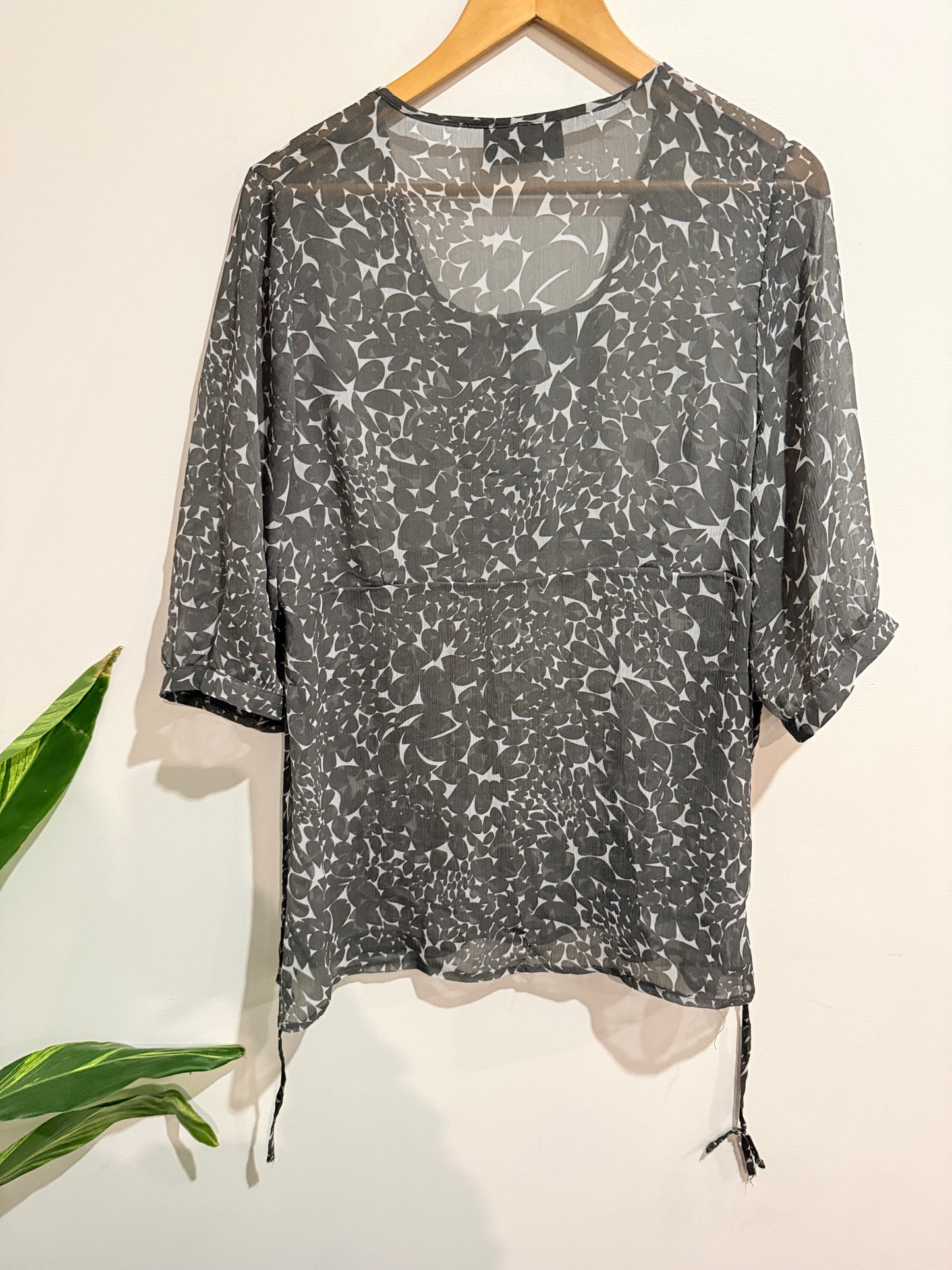 Ignite Sheer Chiffon Blouse - Size 16