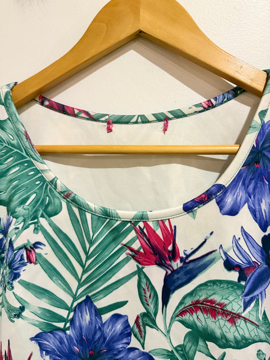 Cut Label Tropical Floral Print Dress - 48cm u/arm