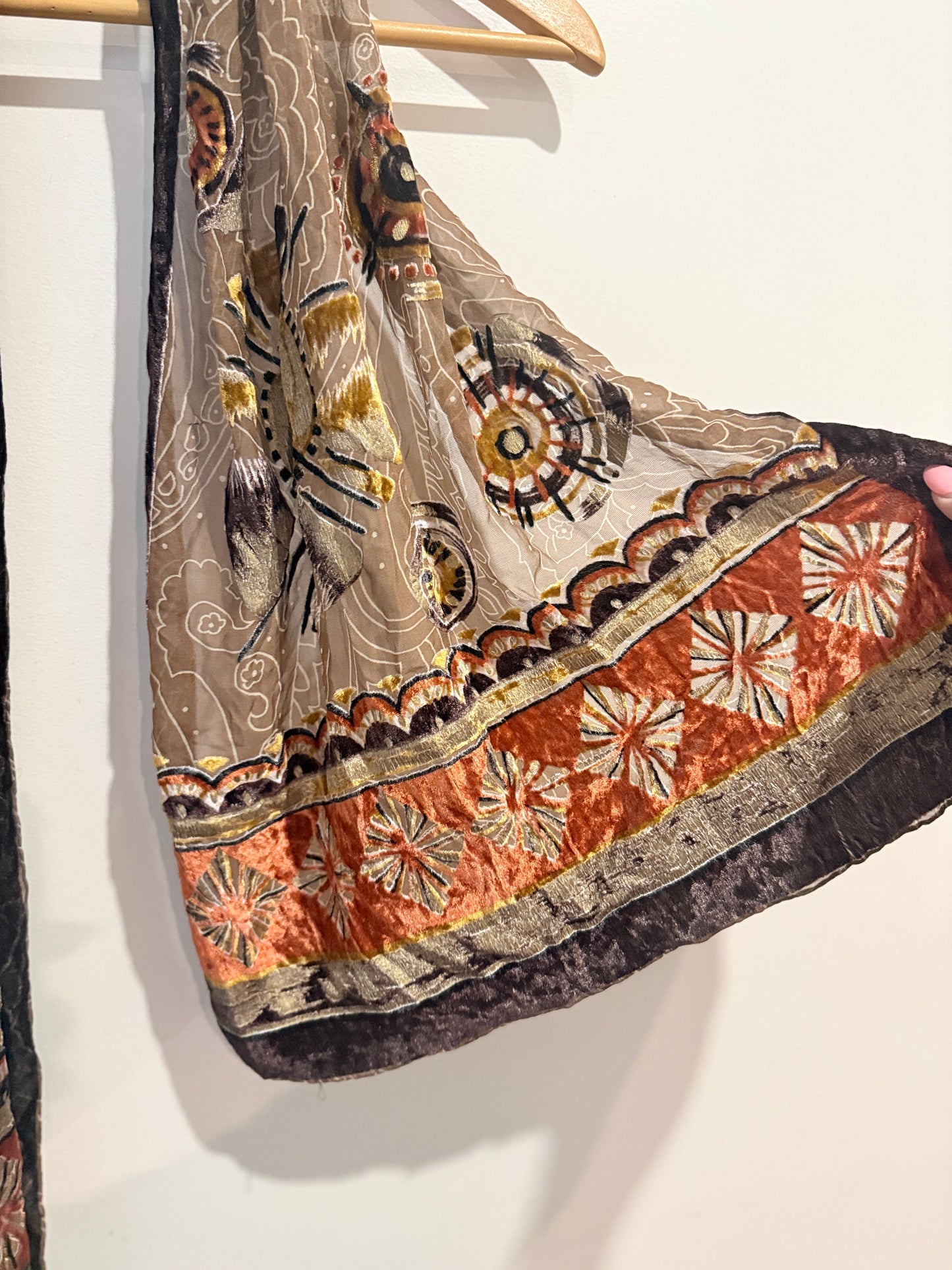 Devoré Print Scarf