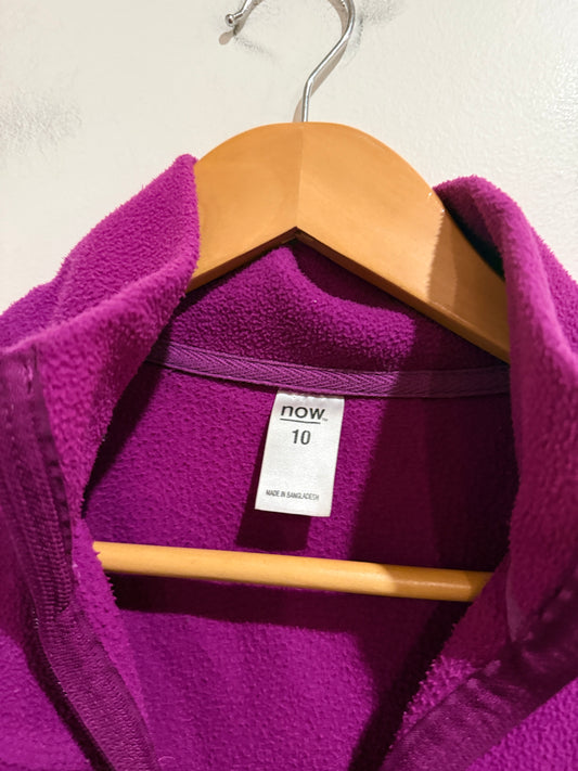 Now Purple Fleece Zip Jacket - Size 10
