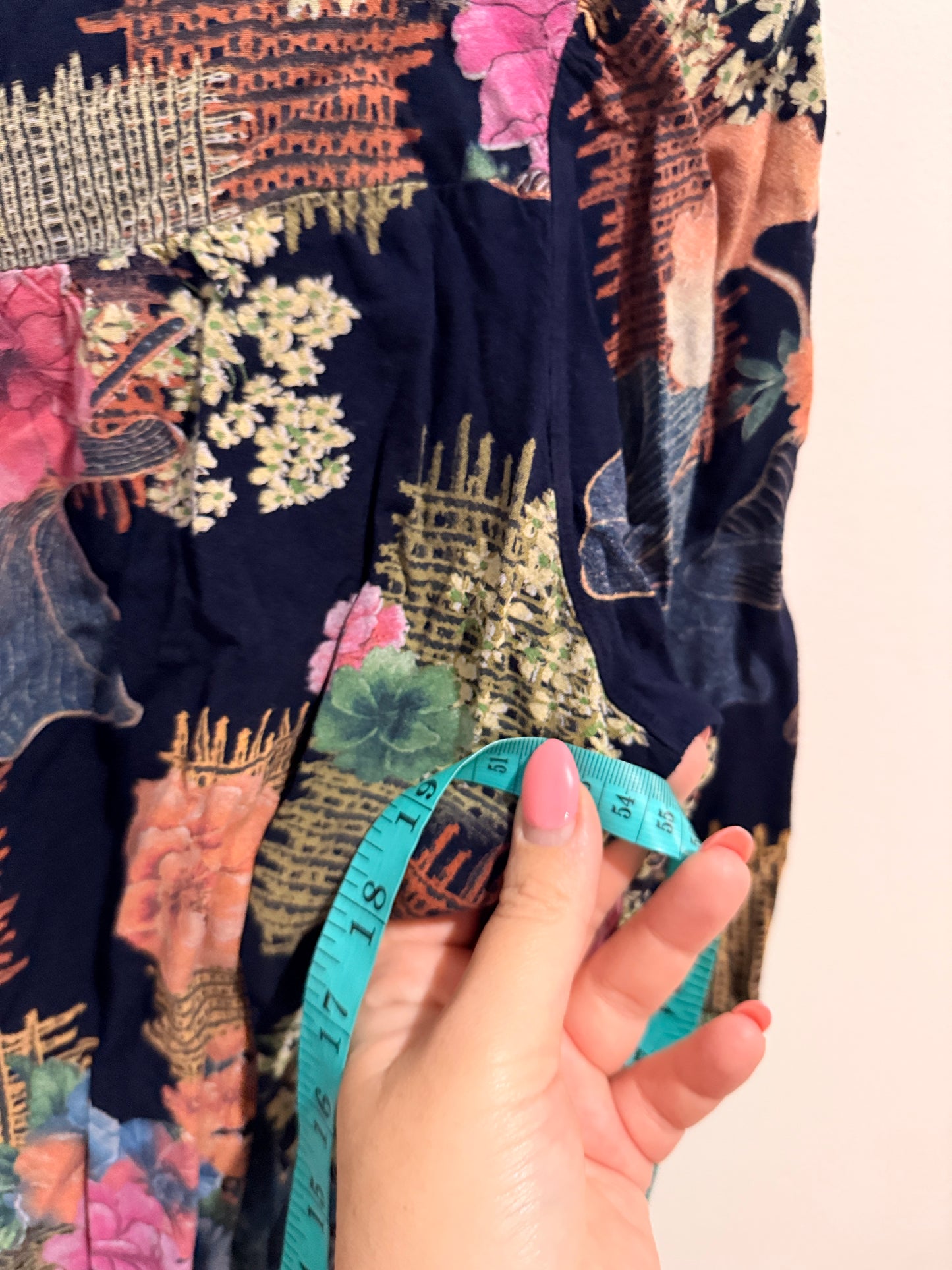Dot Dot Floral Print Blouse - 54cm u/arm