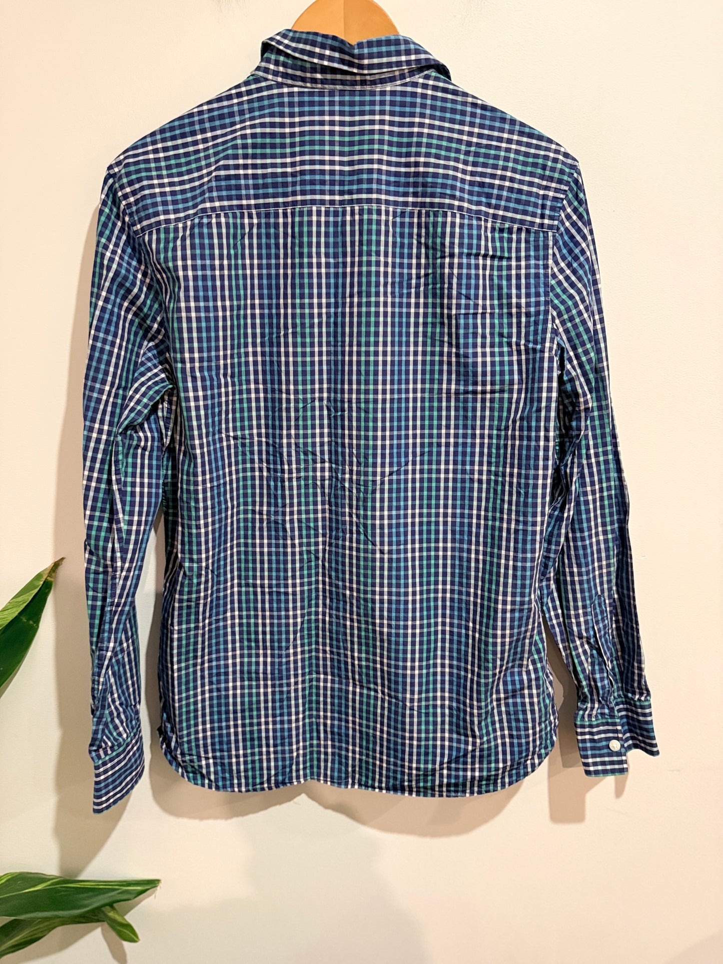 Calvin Klein Calvin Klein Blue Plaid Slim Fit Button-up Shirt - Medium Size Medium (M)