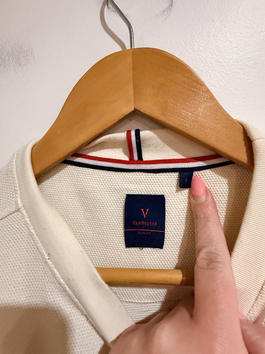 Van Heusen Sport Sport Logo Sweatshirt - Cream Size L