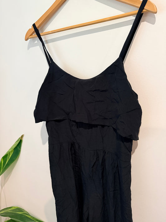 Yaly Couture Silk Cami Jumpsuit - Black Size Pit to Pit: Approx. 44cm
