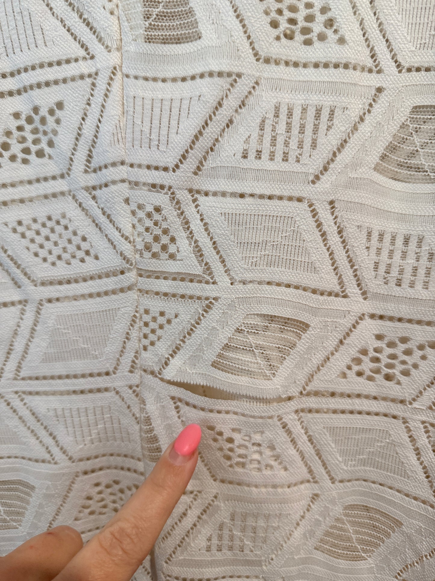 & Other Stories Geometric Lace Long Sleeve Top Size US 10