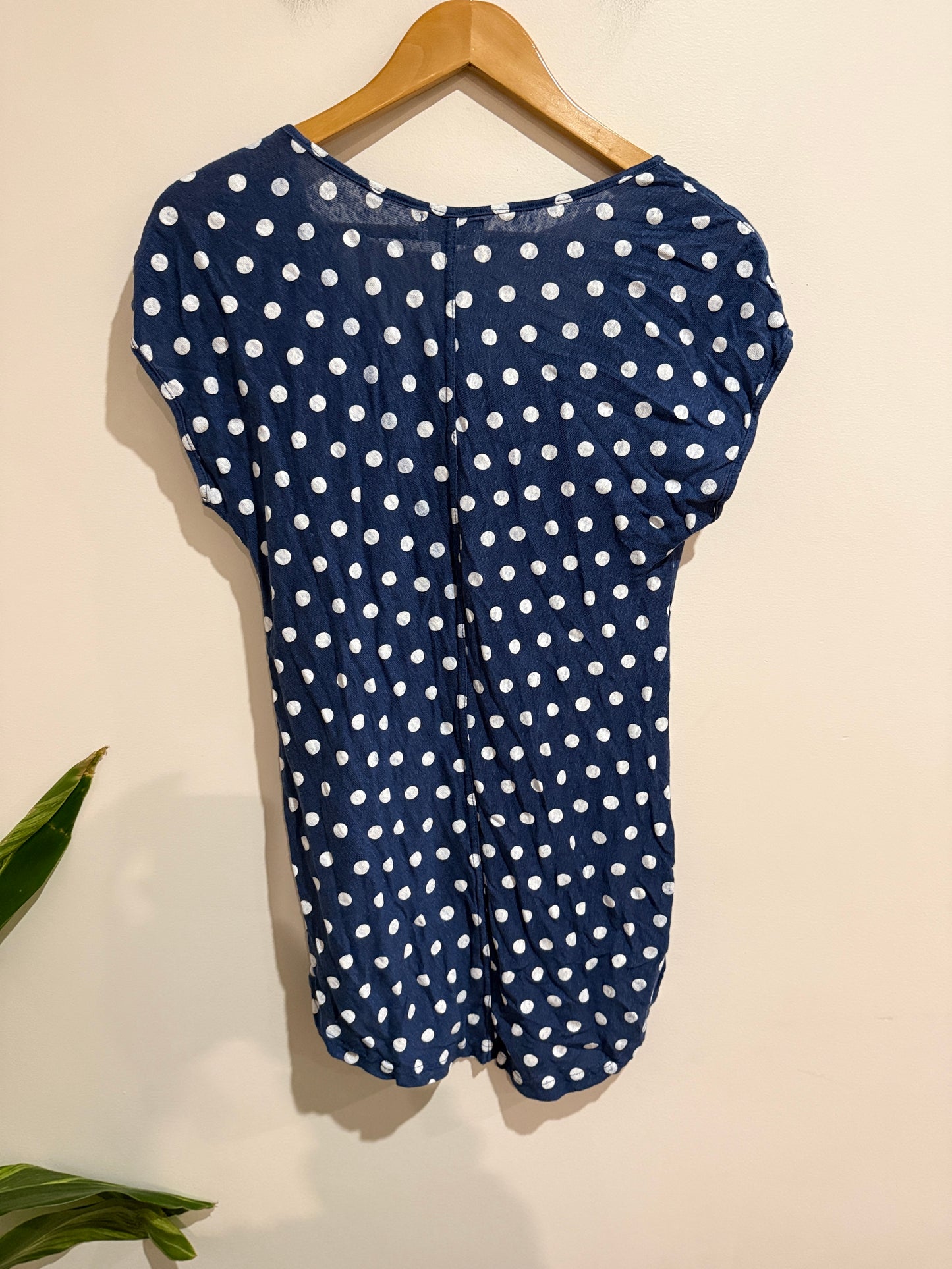 Capture Polka Dot Top Navy Size 8