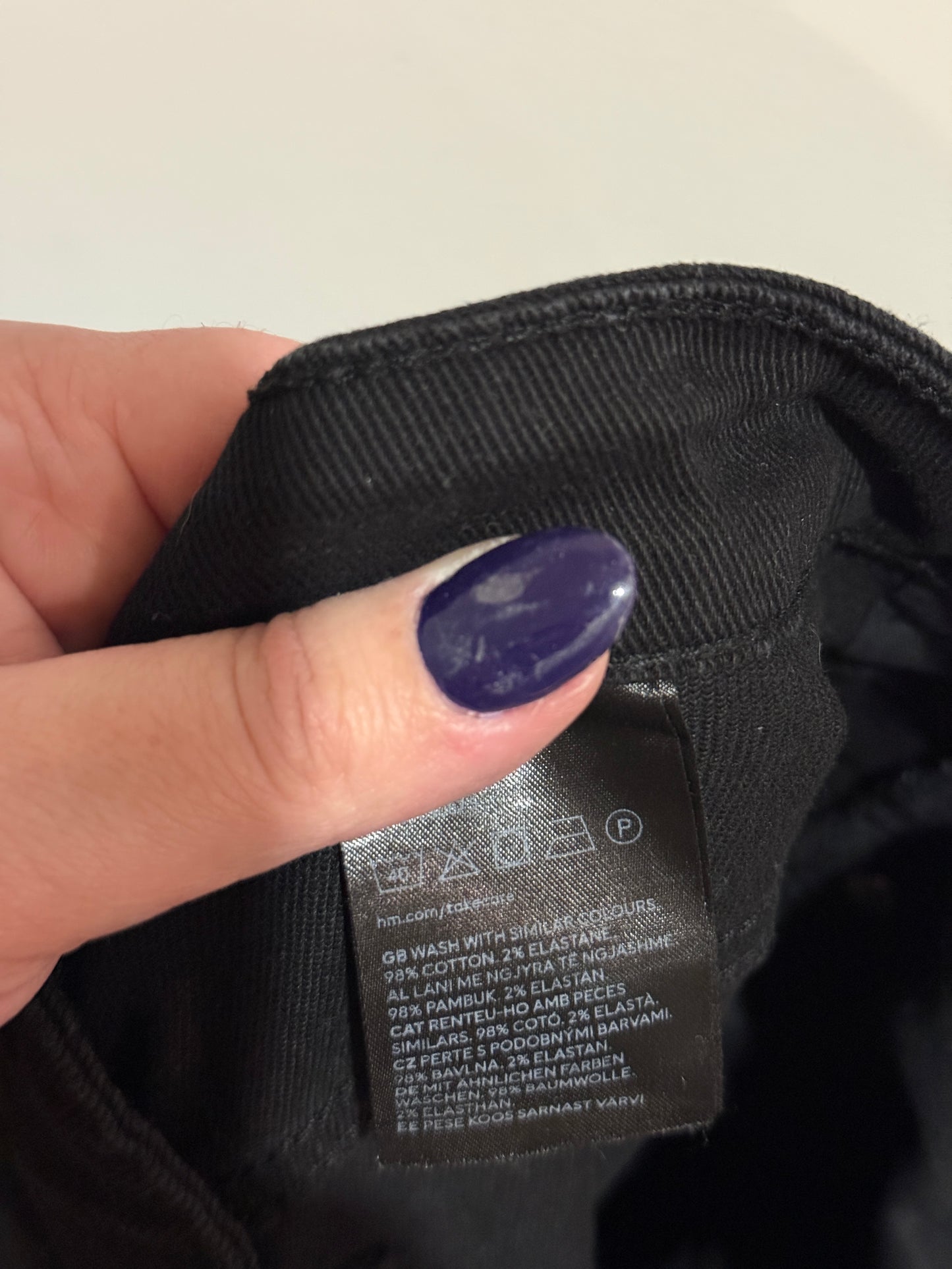 H&M Black Wide-leg Jeans Size 12