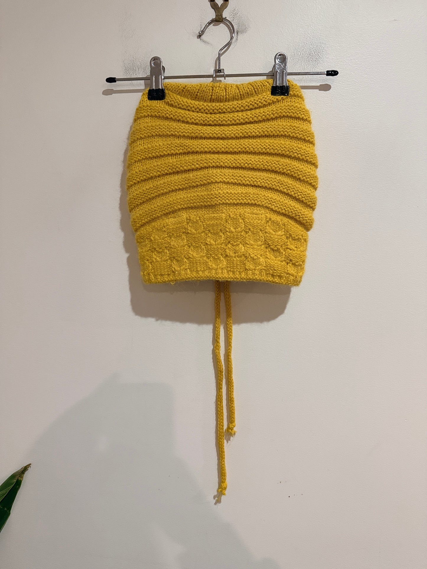 Chunky Knit Angora Beanie Size One Size
