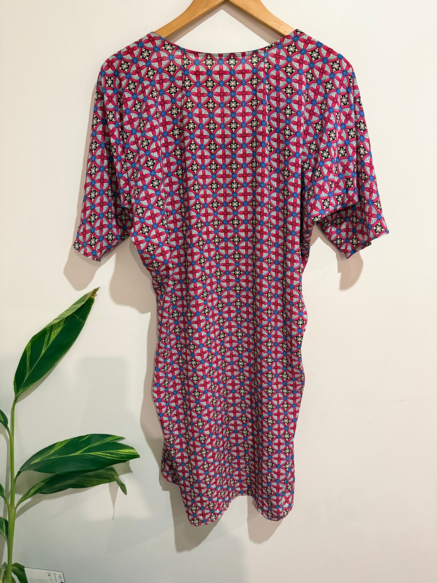 Vanilla Ink By Susan Duckworth Batwing Sleeve Shift Dress Size S/M