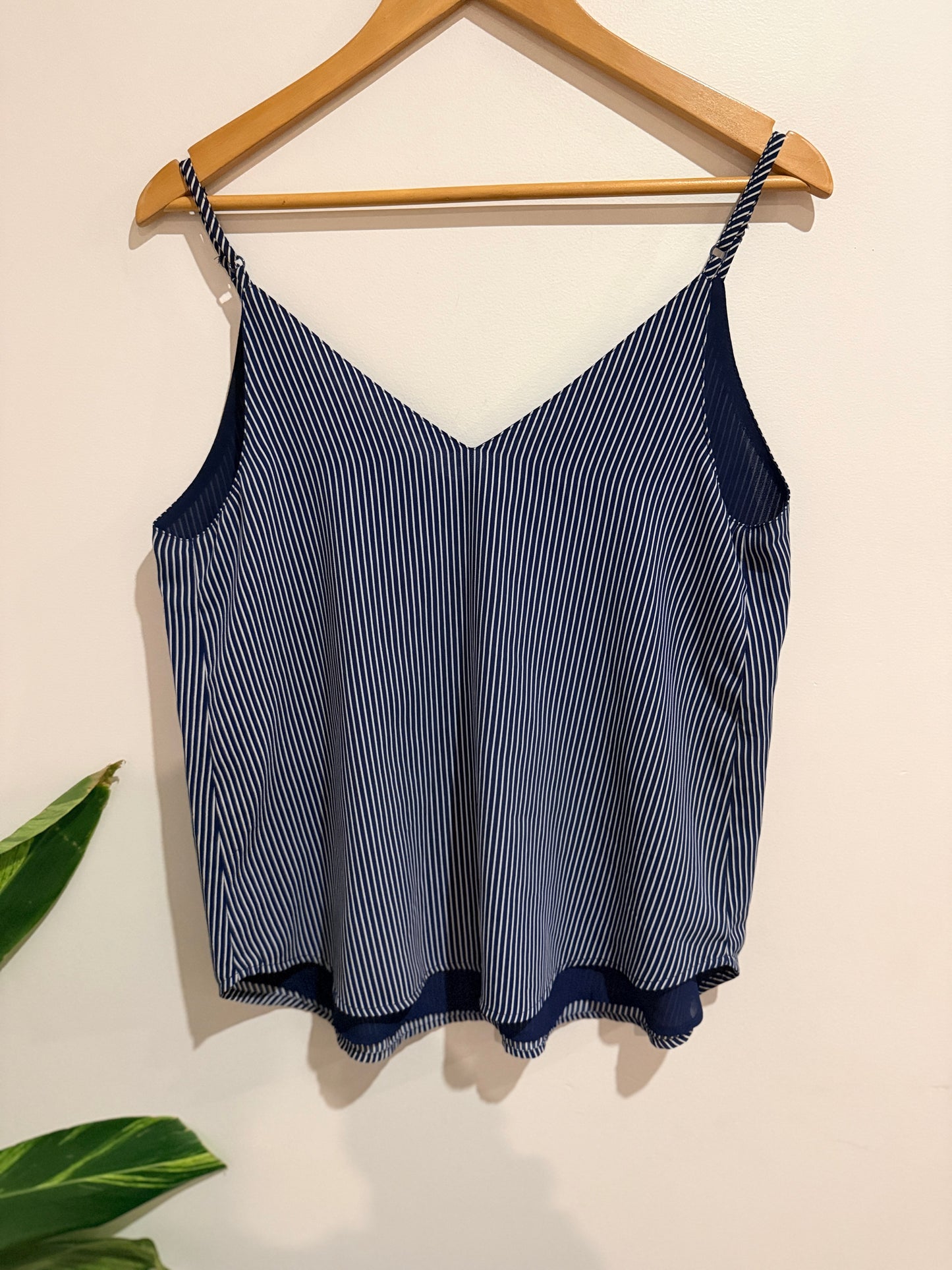 Cotton:on Pinstripe Scalloped Hem Cami Size M