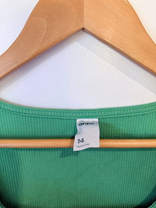 Anko Ribbed Top Size 14