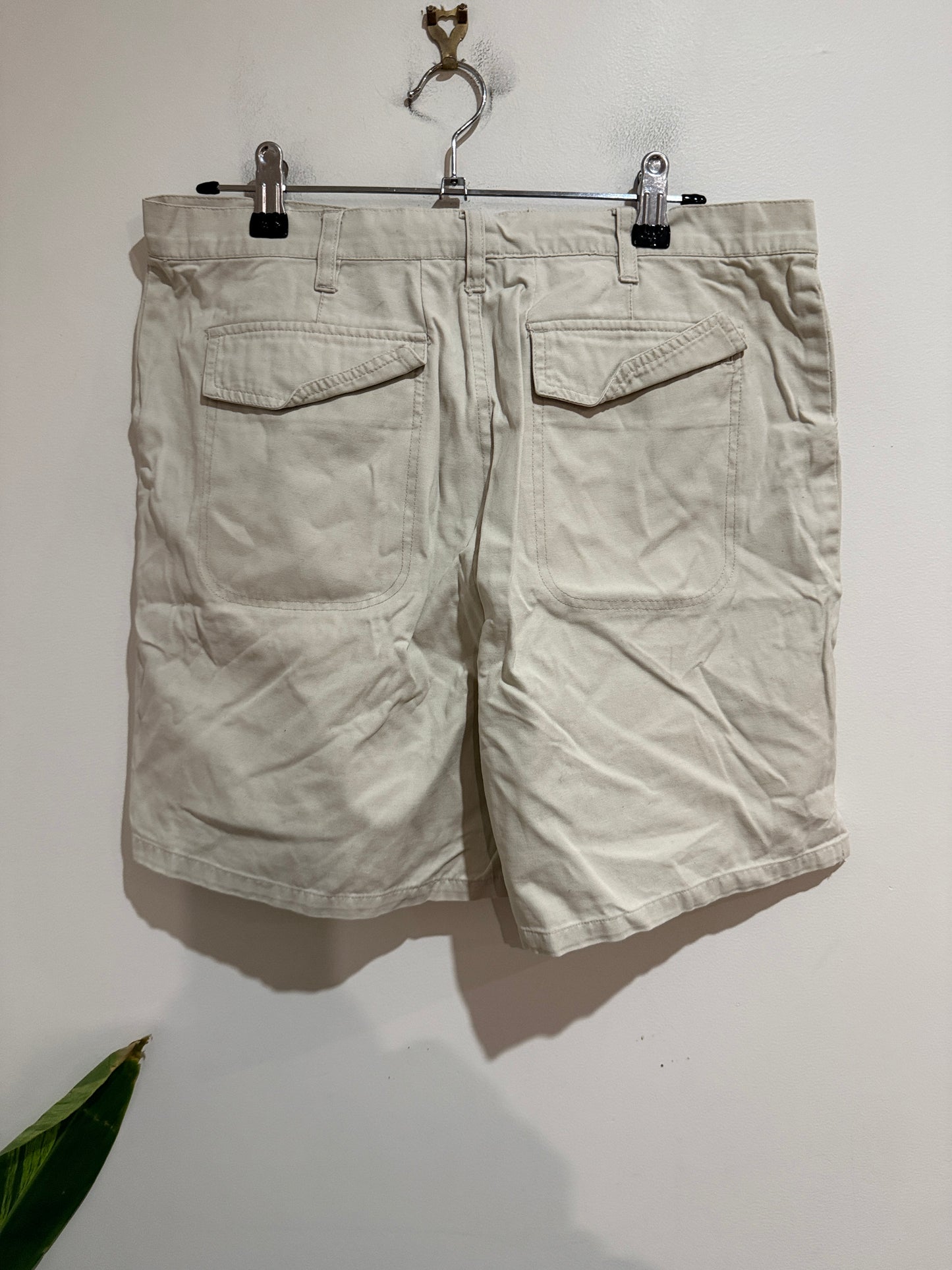 Rockmans Stone Cotton Shorts Size 14