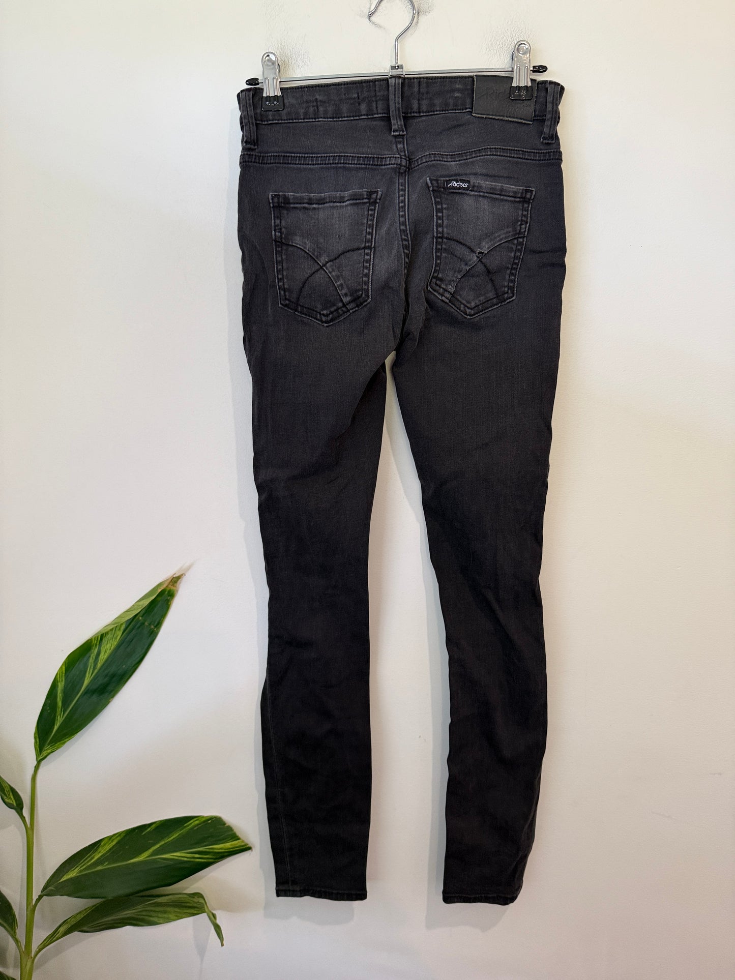 Riders by Lee Mid Vegas Black Distressed Skinny Jeans Size 7