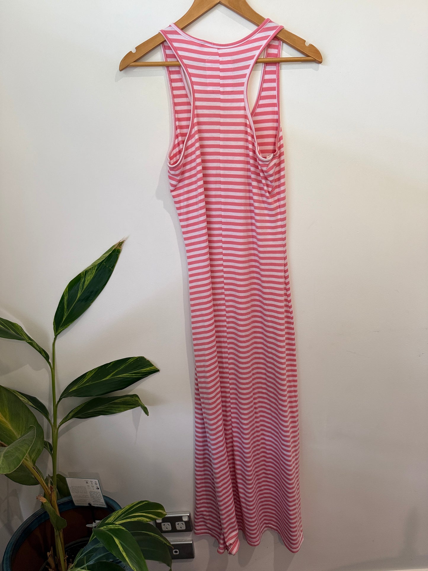 Factorie Pink Stripe Racerback Maxi Dress Size S