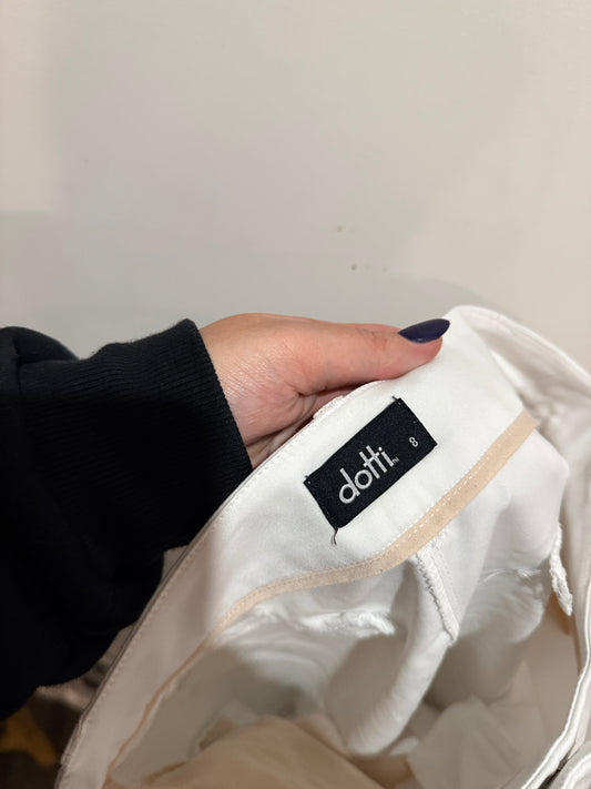 Dotti White Tailored Shorts | Size 8