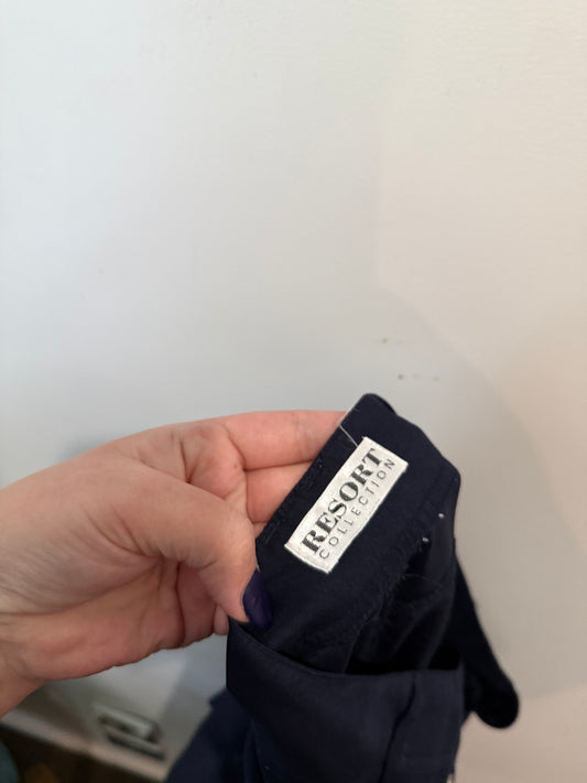 Resort Navy Cropped Capri Pants